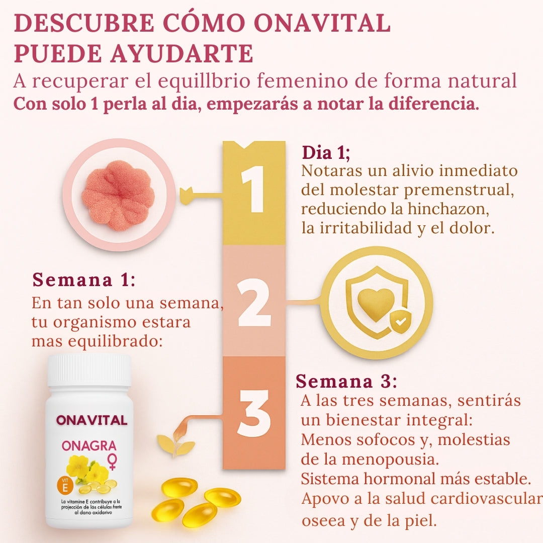 Aceite de Onagra 30 Perlas – Equilibrio Hormonal y Bienestar Femenino