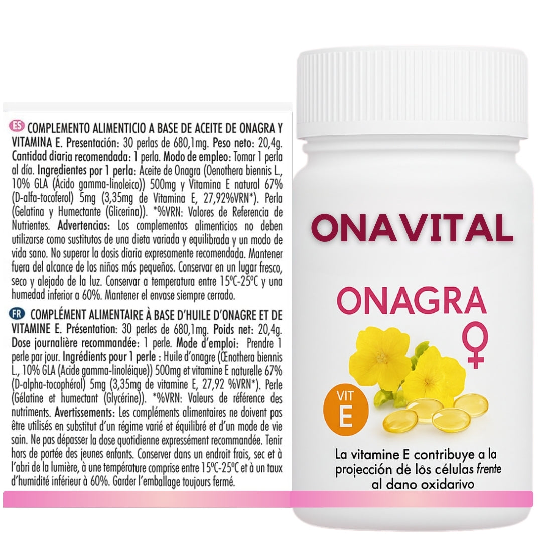 Aceite de Onagra 30 Perlas – Equilibrio Hormonal y Bienestar Femenino